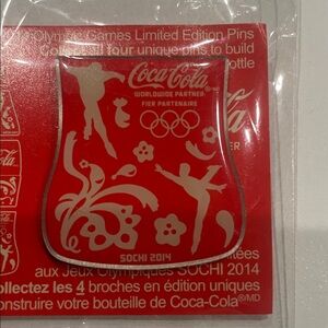Coca-Cola Sochi 2014 Red and White Pin
